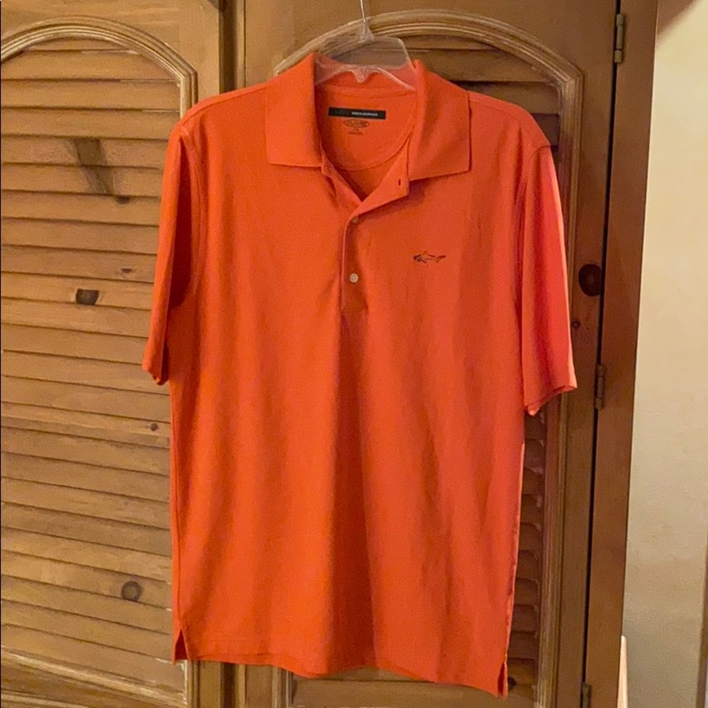 Mens Golf shirt Med Salmon/Orange Greg Norman